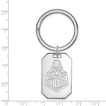 Sterlingsilber Rhodiniert Logoart Purdue Universität. Key Ring