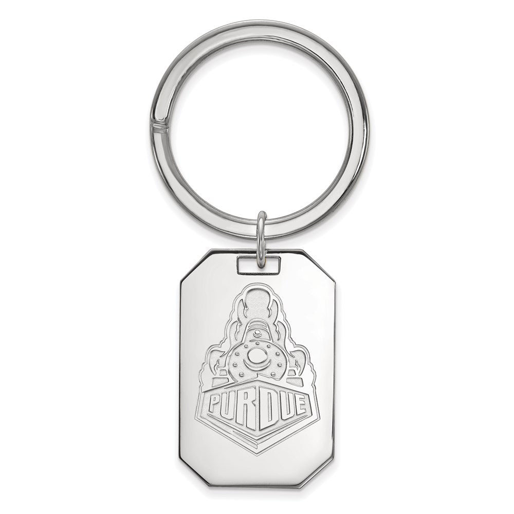 Sterlingsilber Rhodiniert Logoart Purdue Universität. Key Ring