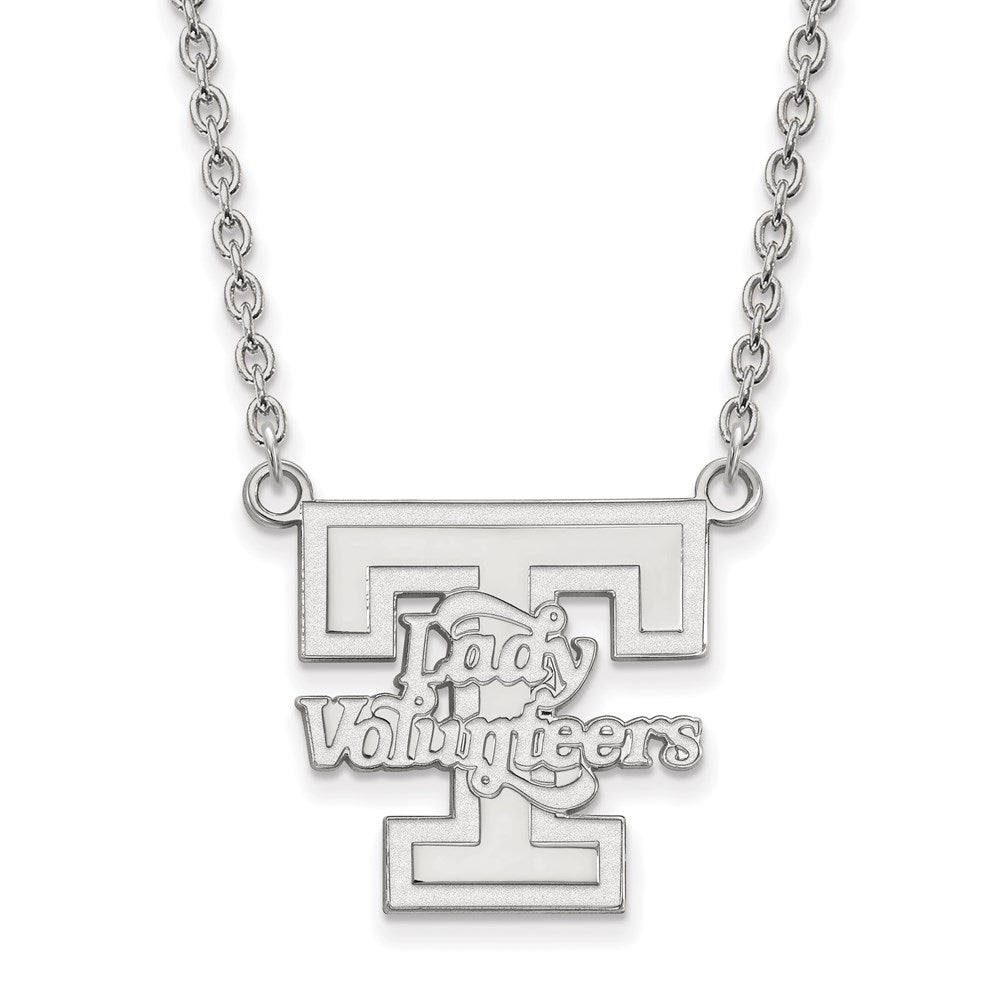 Sterlingsilber Rhodiniert Logoart University Of Tennessee Damen Volunteers Groß Anhänger 18 Zoll Halskette