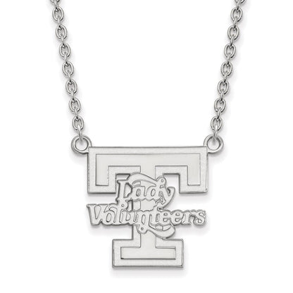 Sterlingsilber Rhodiniert Logoart University Of Tennessee Damen Volunteers Groß Anhänger 18 Zoll Halskette