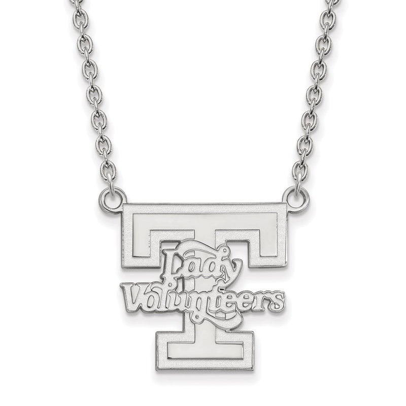 Sterlingsilber Rhodiniert Logoart University Of Tennessee Damen Volunteers Groß Anhänger 18 Zoll Halskette