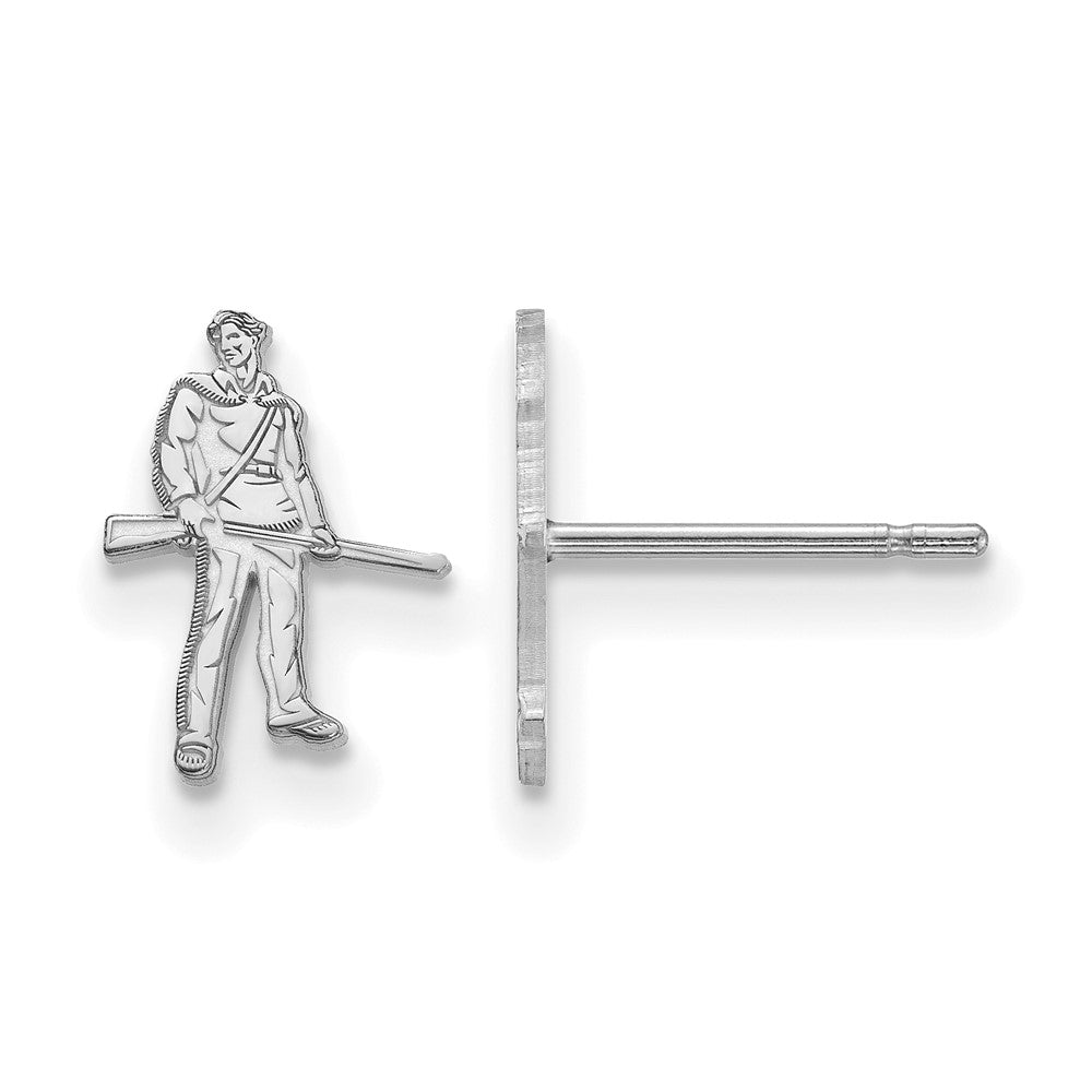 Sterlingsilber Rhodiniert Logoart West Virginia University Mountaineer Extra Klein Ohrstecker