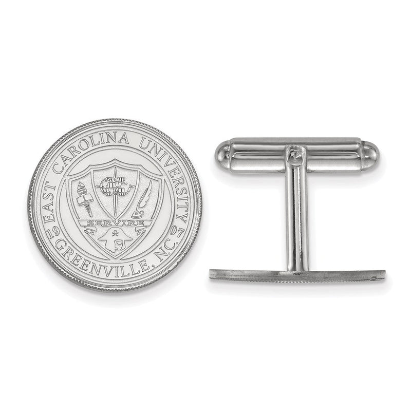 Sterlingsilber Rhodiniert Logoart Ost Carolina Universität. Wappen Manschette Knöpfe