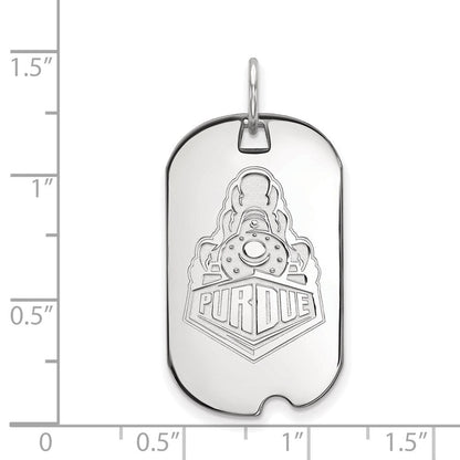 Sterlingsilber Rhodiniert Logoart Purdue University Boilermakers Zug Logo Klein Erkennungsmarke Anhänger