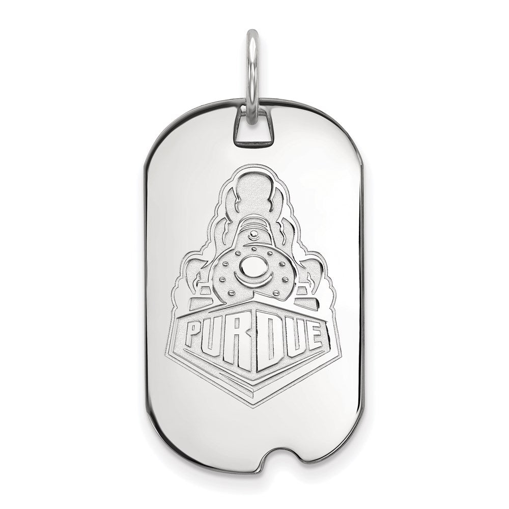 Sterlingsilber Rhodiniert Logoart Purdue University Boilermakers Zug Logo Klein Erkennungsmarke Anhänger
