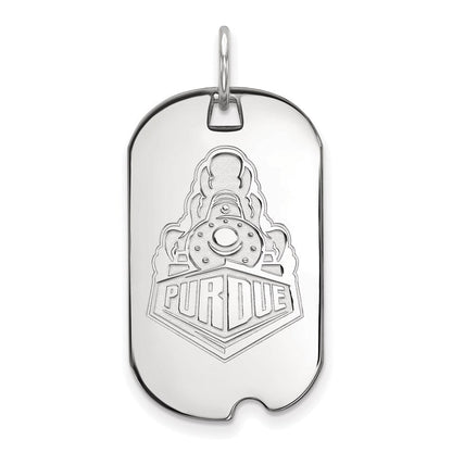 Sterlingsilber Rhodiniert Logoart Purdue University Boilermakers Zug Logo Klein Erkennungsmarke Anhänger