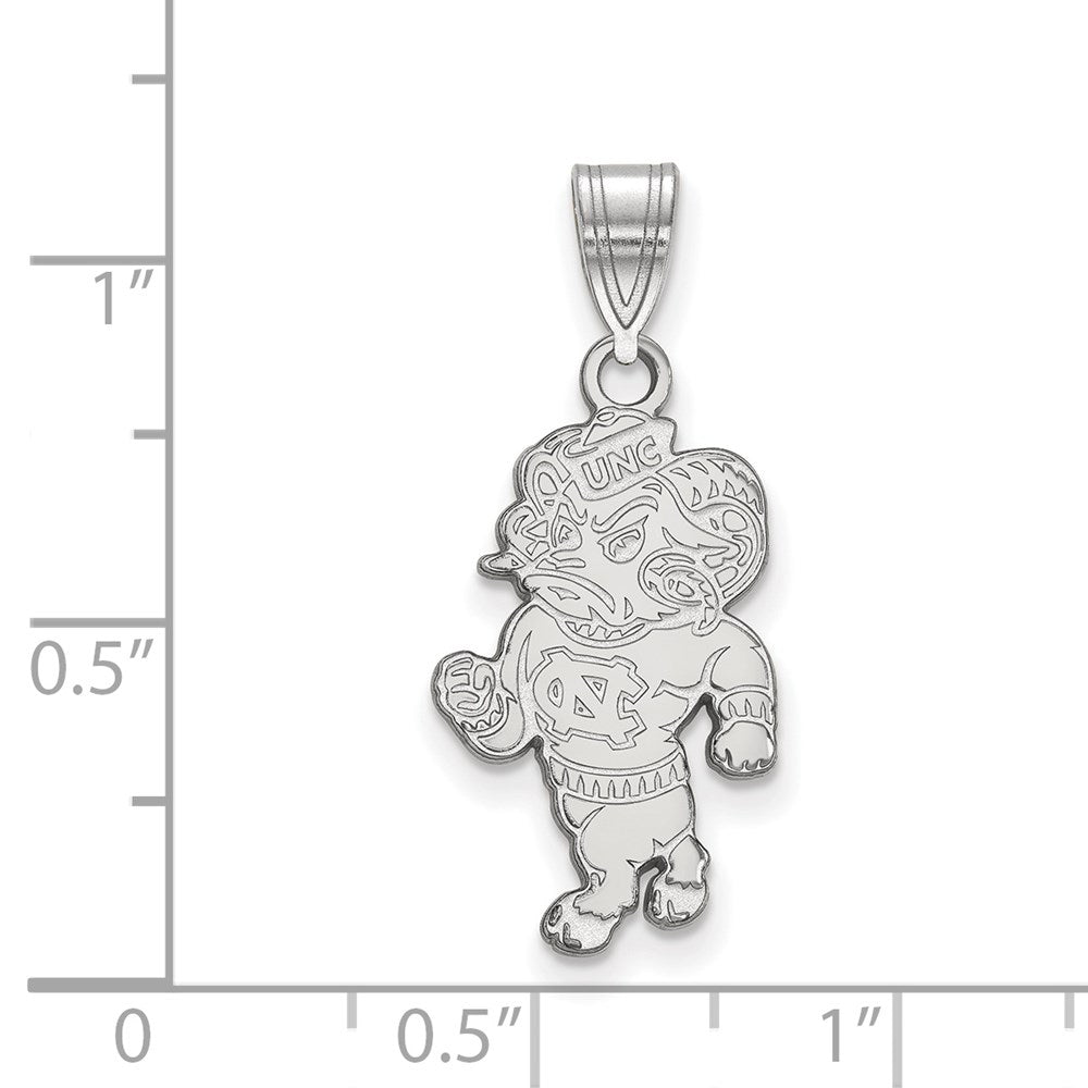 Sterlingsilber Rhodiniert Logoart University Of North Carolina Ram Groß Anhänger
