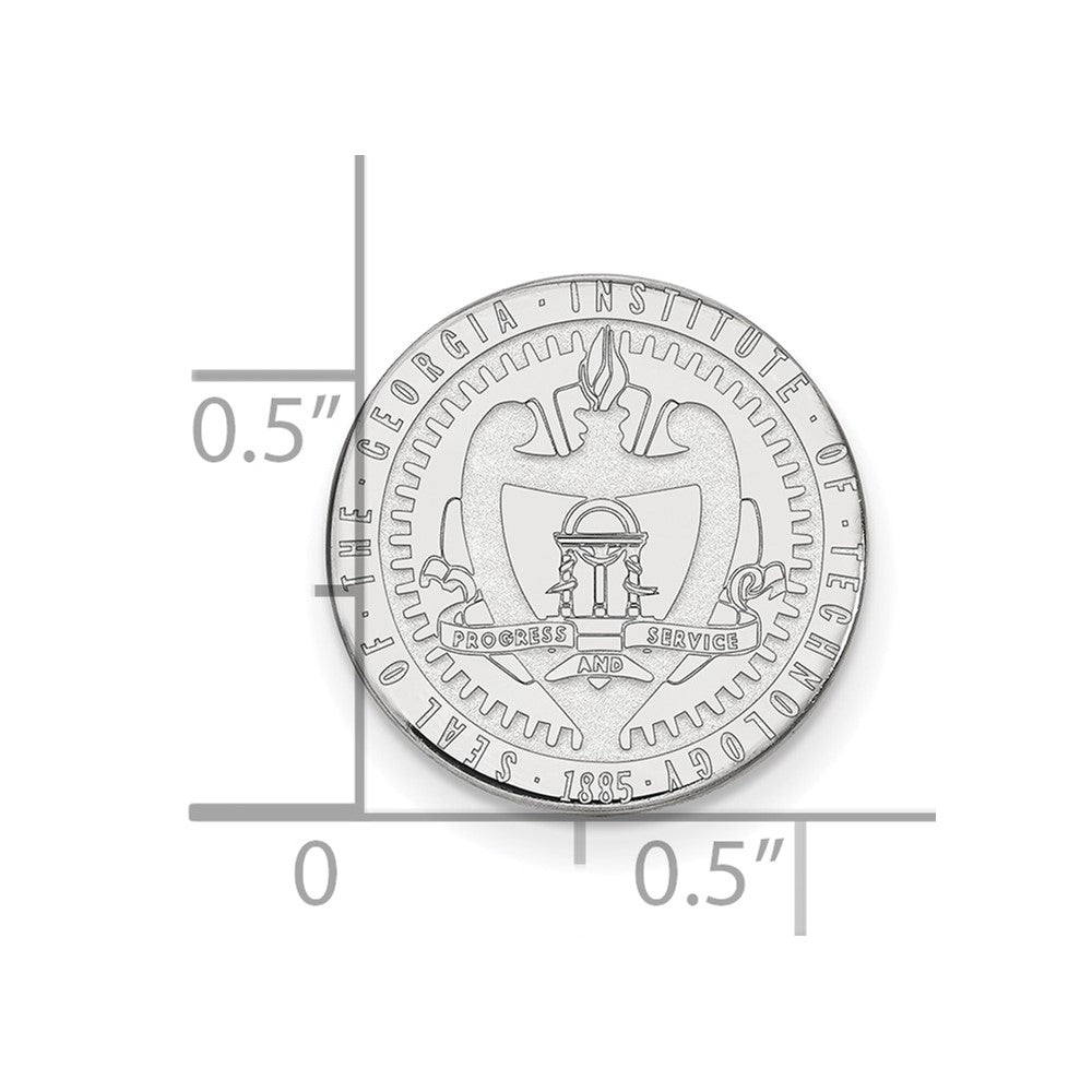 Sterlingsilber Rhodiniert Logoart Georgia Tech Wappen Anstecknadel