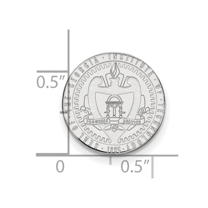 Sterlingsilber Rhodiniert Logoart Georgia Tech Wappen Anstecknadel
