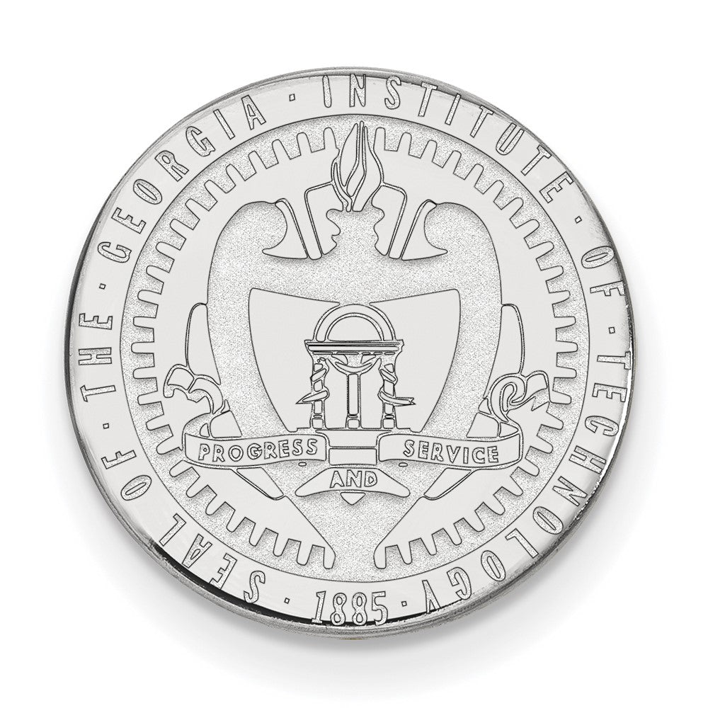 Sterlingsilber Rhodiniert Logoart Georgia Tech Wappen Anstecknadel
