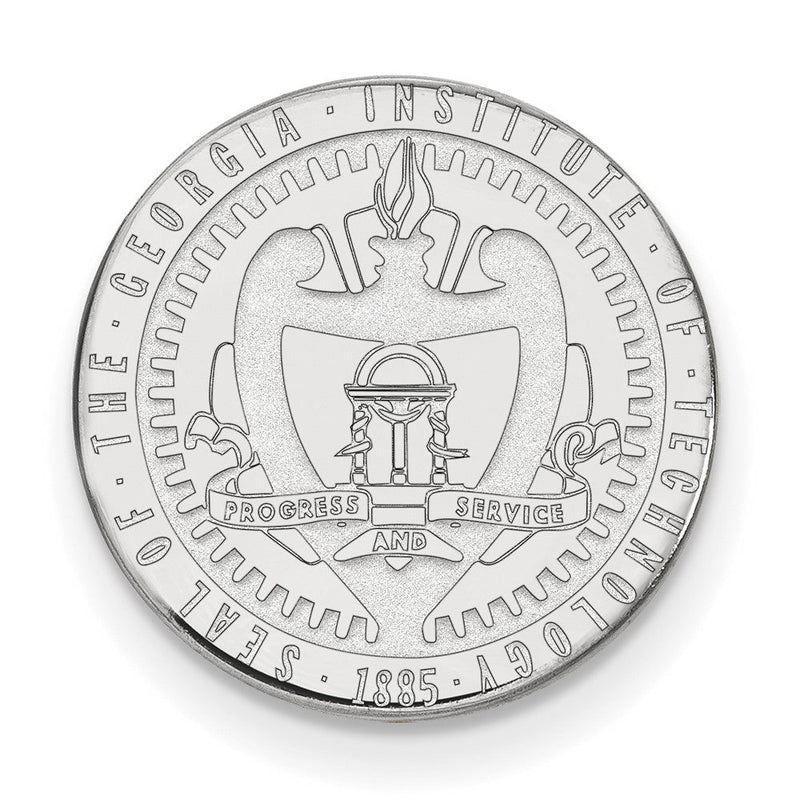 Sterlingsilber Rhodiniert Logoart Georgia Tech Wappen Anstecknadel