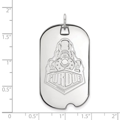 Sterlingsilber Rhodiniert Logoart Purdue University Boilermakers Zug Logo Groß Erkennungsmarke Anhänger