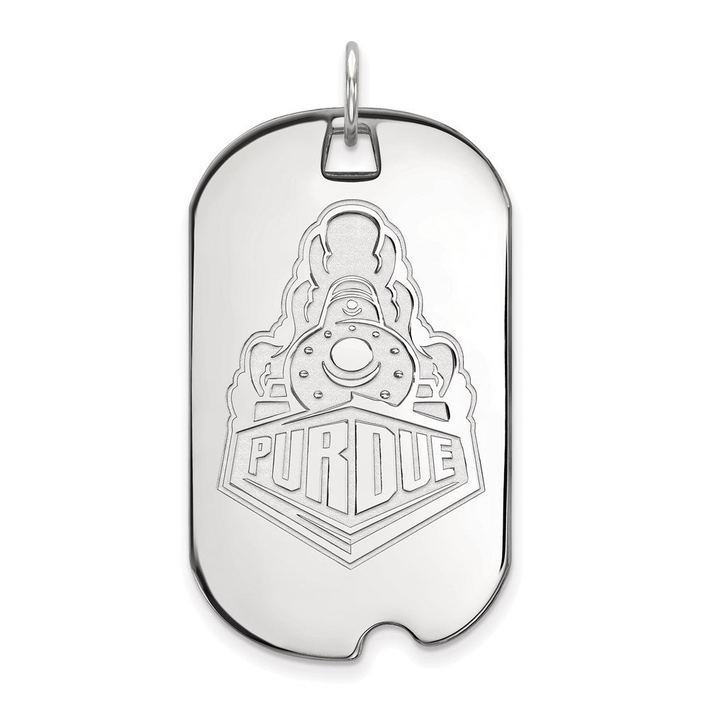 Sterlingsilber Rhodiniert Logoart Purdue University Boilermakers Zug Logo Groß Erkennungsmarke Anhänger