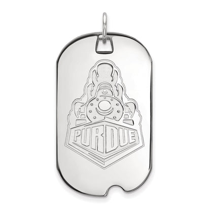 Sterlingsilber Rhodiniert Logoart Purdue University Boilermakers Zug Logo Groß Erkennungsmarke Anhänger