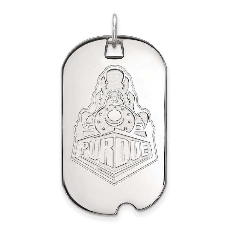 Sterlingsilber Rhodiniert Logoart Purdue University Boilermakers Zug Logo Groß Erkennungsmarke Anhänger
