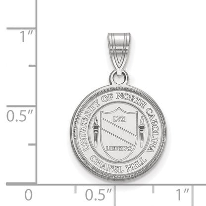 Sterlingsilber Rhodiniert Logoart University Of North Carolina Mittel Wappen Anhänger