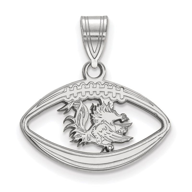 Sterlingsilber Rhodiniert Logoart University Of South Carolina Gamecock Football Anhänger