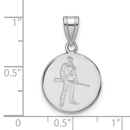 14K Weißgold Logoart West Virginia University Mountaineer Mittel Plättchen Anhänger