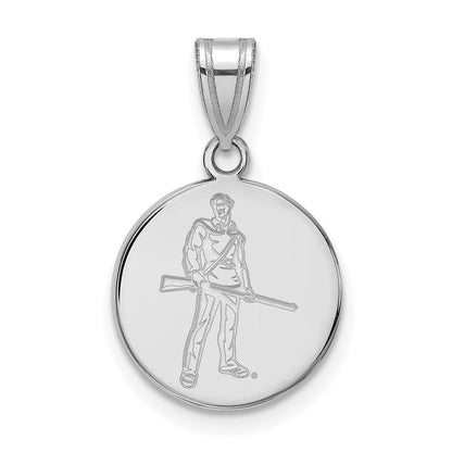 Sterlingsilber Rhodiniert Logoart West Virginia University Mountaineer Mittel Plättchen Anhänger