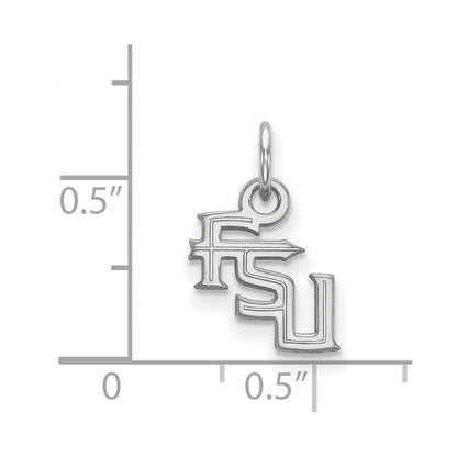 Sterlingsilber Rhodiniert Logoart Florida State University F S U Extra Klein Anhänger