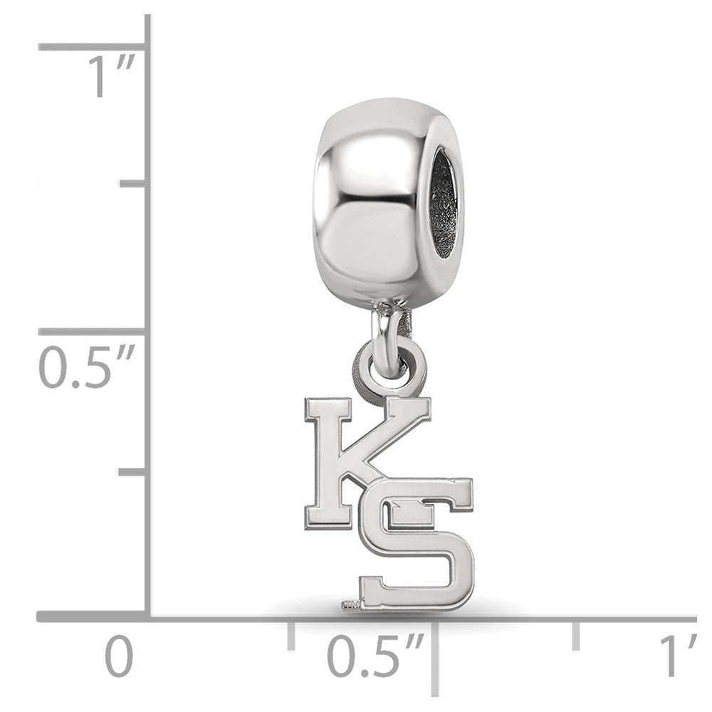 Sterlingsilber Rhodiniert Logoart Kansas State University Xs Hängend Perle