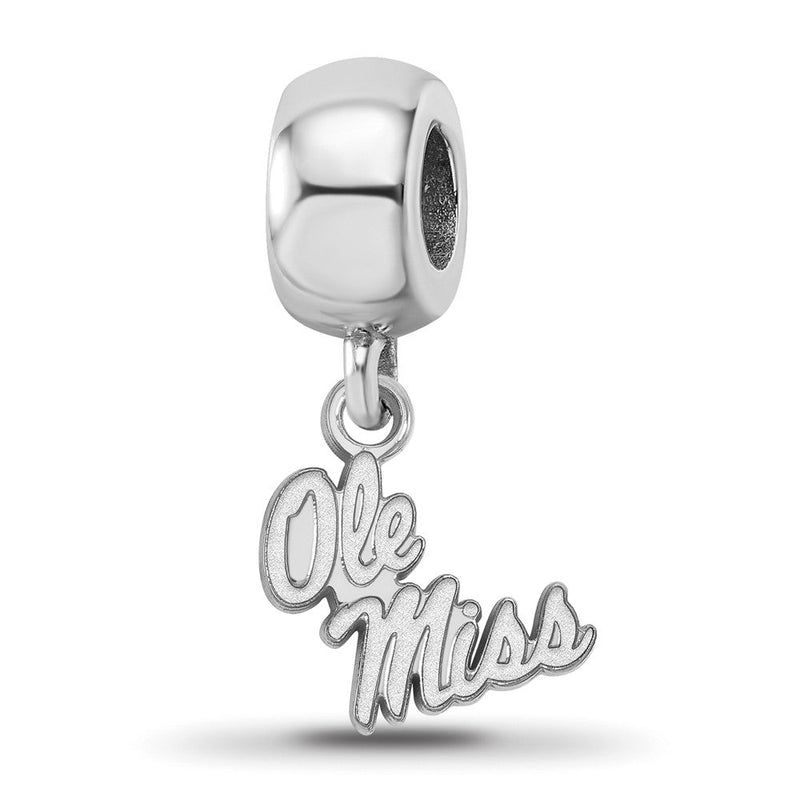 Sterlingsilber Rhodiniert Logoart U. Of Mississippi Xs Hängend Perle