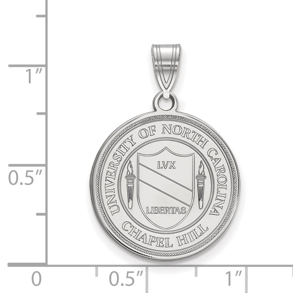 Sterlingsilber Rhodiniert Logoart University Of North Carolina Groß Wappen Anhänger