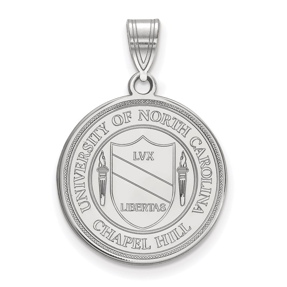Sterlingsilber Rhodiniert Logoart University Of North Carolina Groß Wappen Anhänger