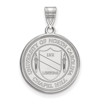 Sterlingsilber Rhodiniert Logoart University Of North Carolina Groß Wappen Anhänger