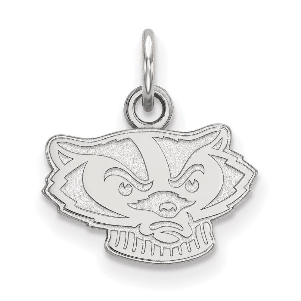 Sterlingsilber Rhodiniert Logoart University Of Wisconsin Badger Extra Klein Anhänger