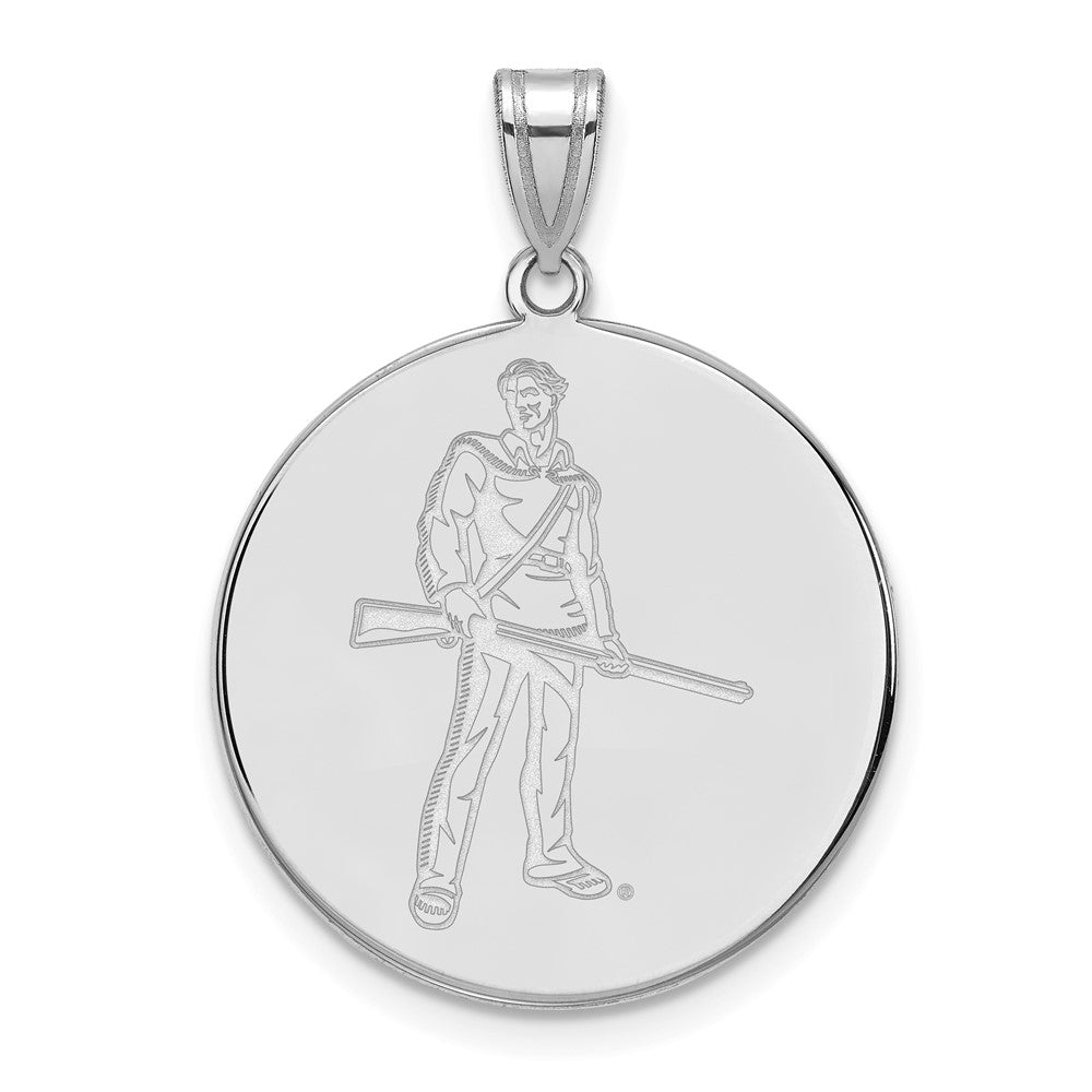 14K Weißgold Logoart West Virginia University Mountaineer Extra Groß Plättchen Anhänger