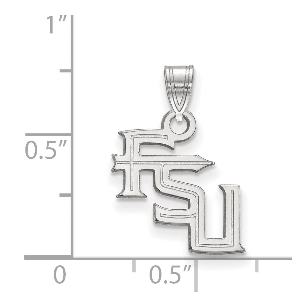 Sterlingsilber Rhodiniert Logoart Florida State University F S U Klein Anhänger
