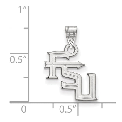 Sterlingsilber Rhodiniert Logoart Florida State University F S U Klein Anhänger