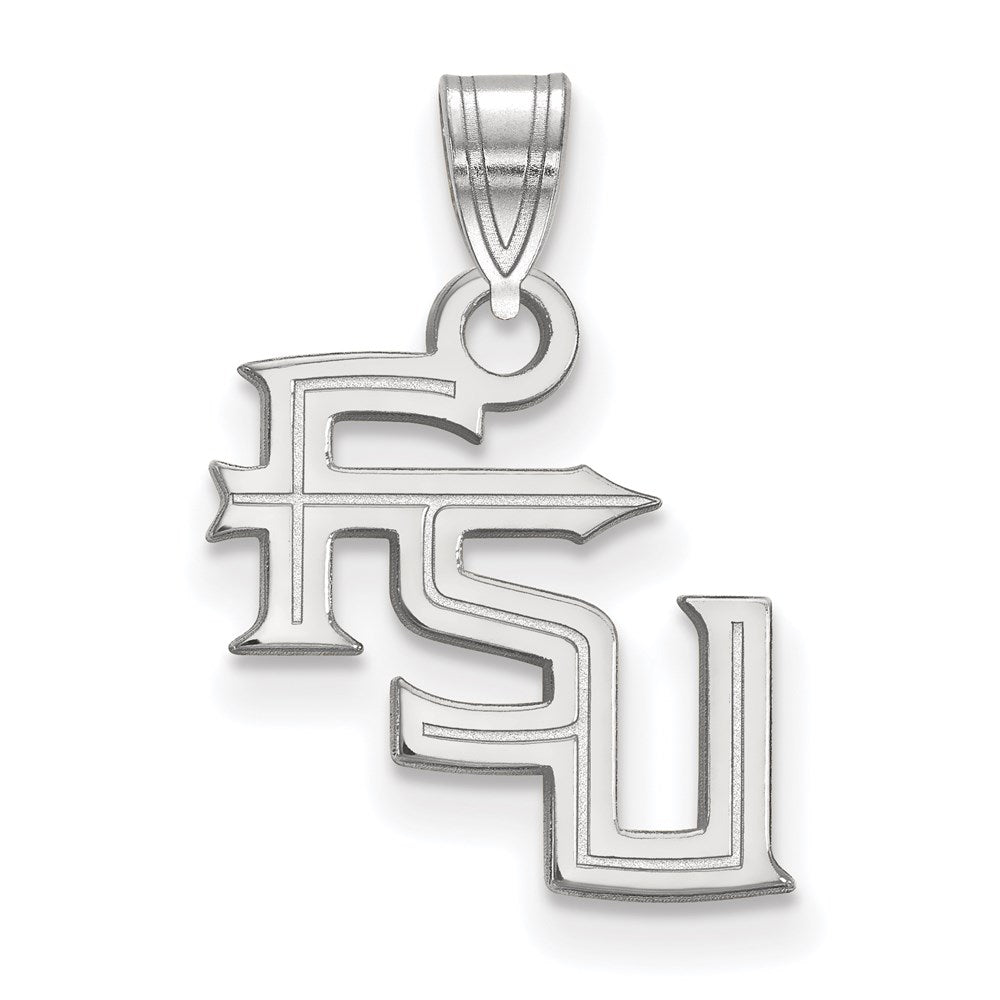 10K Weißgold Logoart Florida State University F S U Klein Anhänger