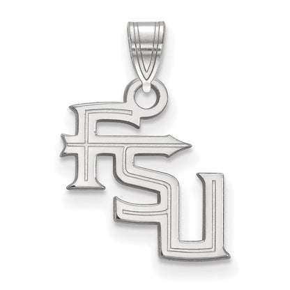 Sterlingsilber Rhodiniert Logoart Florida State University F S U Klein Anhänger