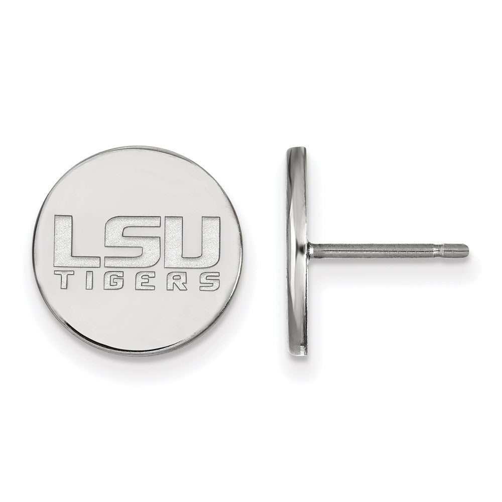 Sterlingsilber Rhodiniert Logoart Louisiana State University L S U Tigers Klein Plättchen Ohrstecker