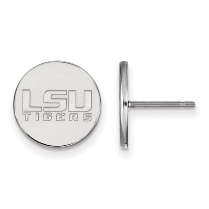 Sterlingsilber Rhodiniert Logoart Louisiana State University L S U Tigers Klein Plättchen Ohrstecker