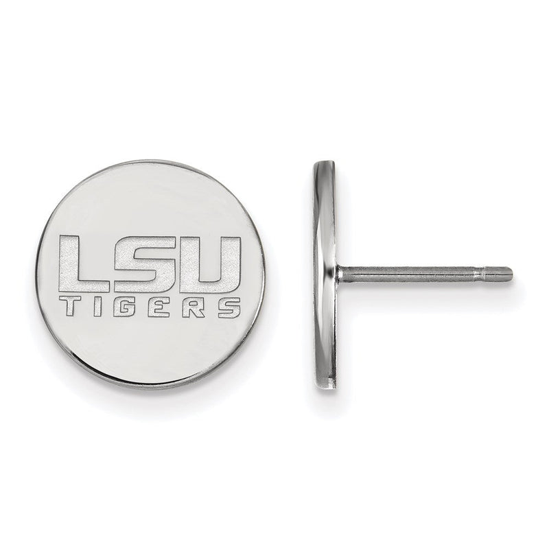 Sterlingsilber Rhodiniert Logoart Louisiana State University L S U Tigers Klein Plättchen Ohrstecker