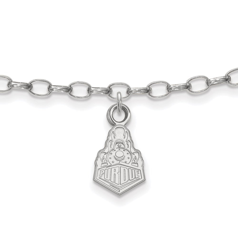 Sterlingsilber Rhodiniert Logoart Purdue U. Boilermakers Zug Fußkettchen