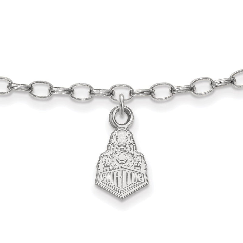 Sterlingsilber Rhodiniert Logoart Purdue U. Boilermakers Zug Fußkettchen