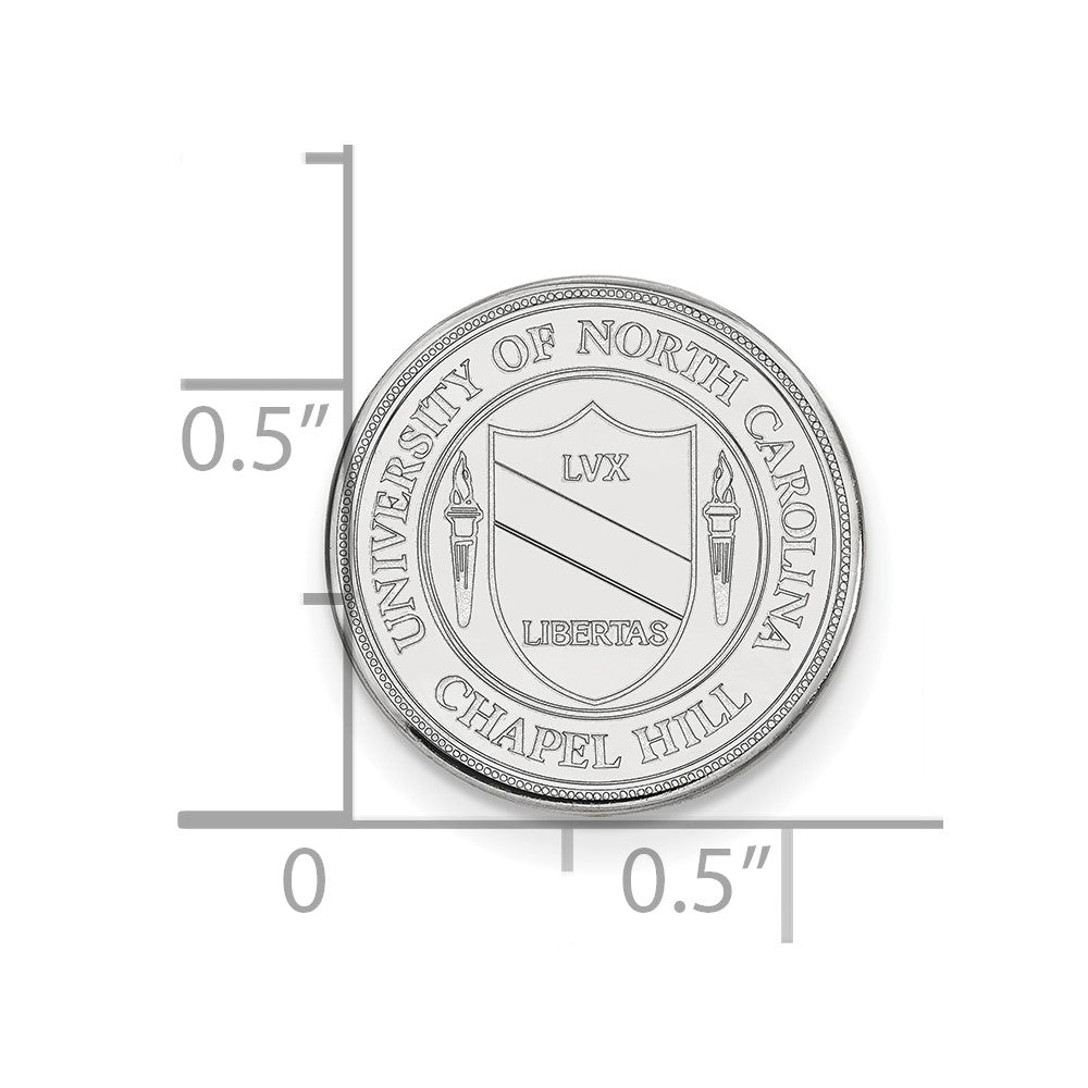 Sterlingsilber Rhodiniert Logoart Universität. Of North Carolina Wappen Anstecknadel