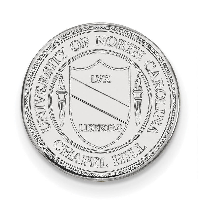 14K Weißgold Logoart University Of North Carolina Wappen Anstecknadel