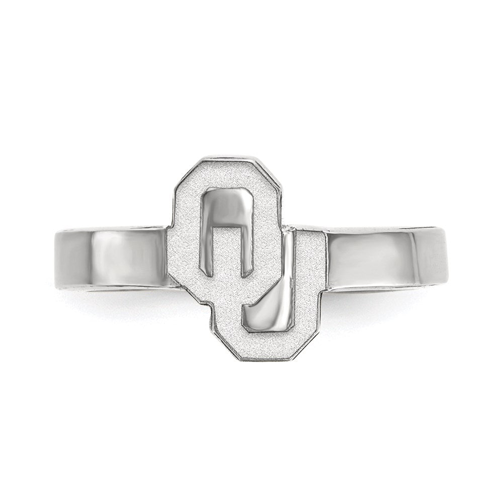 Sterlingsilber Rhodiniert Logoart University Of Oklahoma O U Zehenring