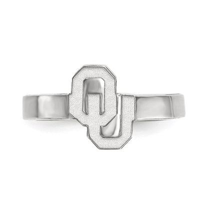 Sterlingsilber Rhodiniert Logoart University Of Oklahoma O U Zehenring
