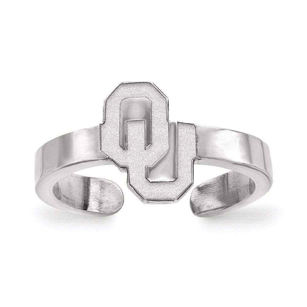 Sterlingsilber Rhodiniert Logoart University Of Oklahoma O U Zehenring