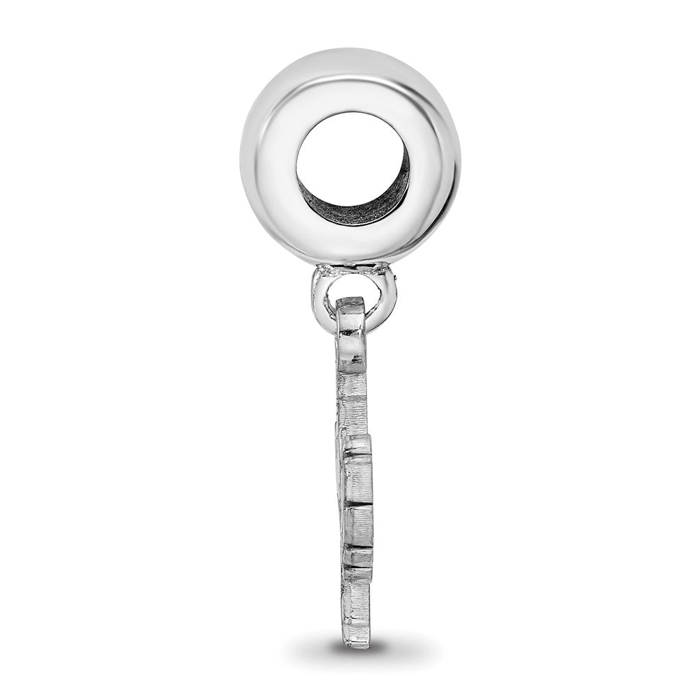 Sterlingsilber Rhodiniert Logoart Virginia Tech Sm Hängend Perle