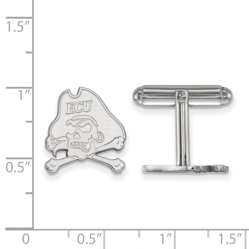 Sterlingsilber Rhodiniert Logoart Ost Carolina University Manschette Knöpfe