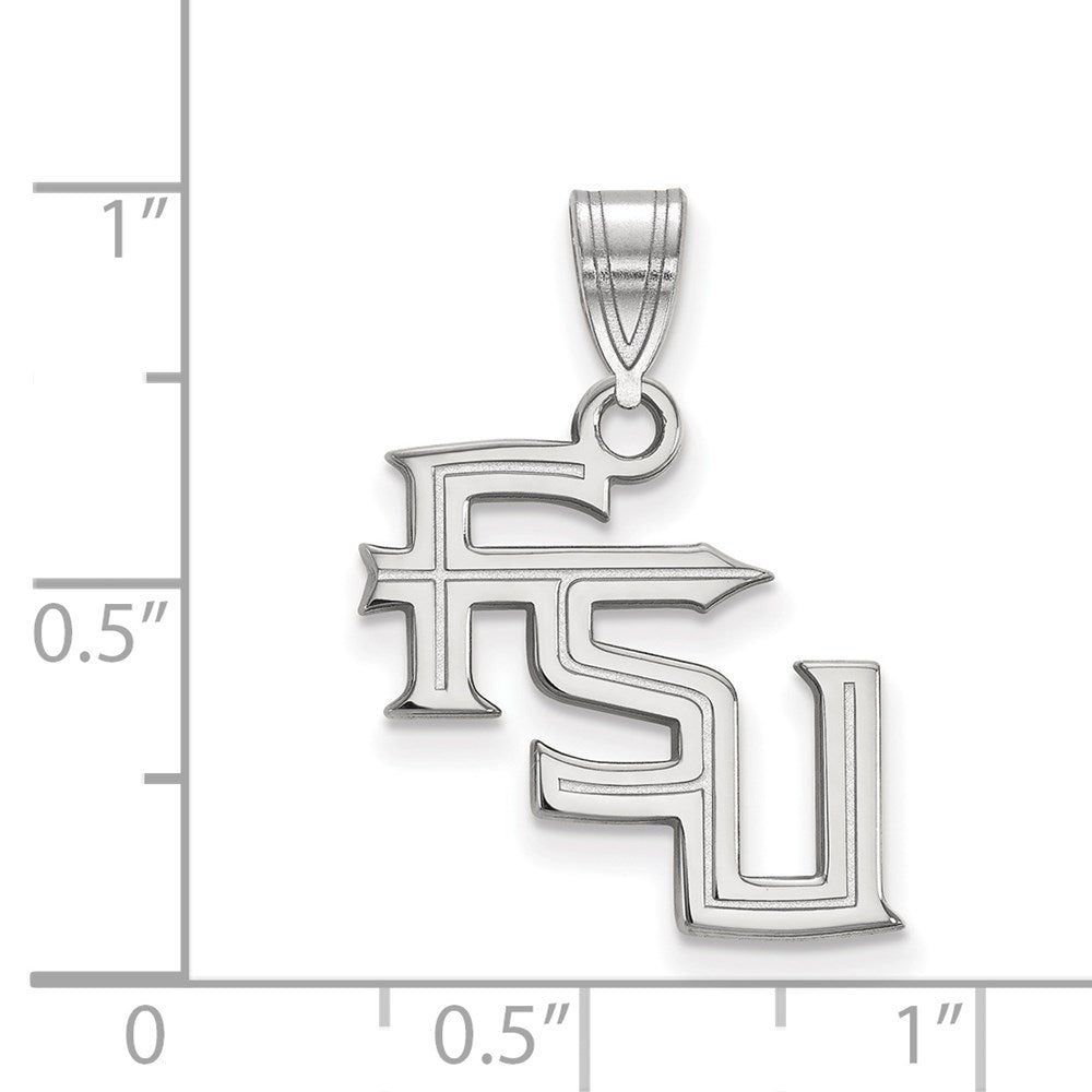 Sterlingsilber Rhodiniert Logoart Florida State University F S U Mittel Anhänger