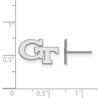 Sterlingsilber Rhodiniert Logoart Georgia Institut Of Technologie G T Extra Klein Ohrstecker