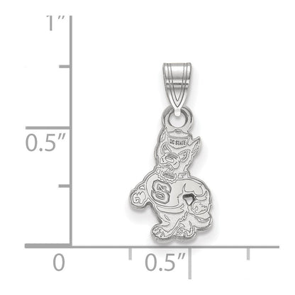 Sterlingsilber Rhodiniert Logoart North Carolina State University Wolf Klein Anhänger